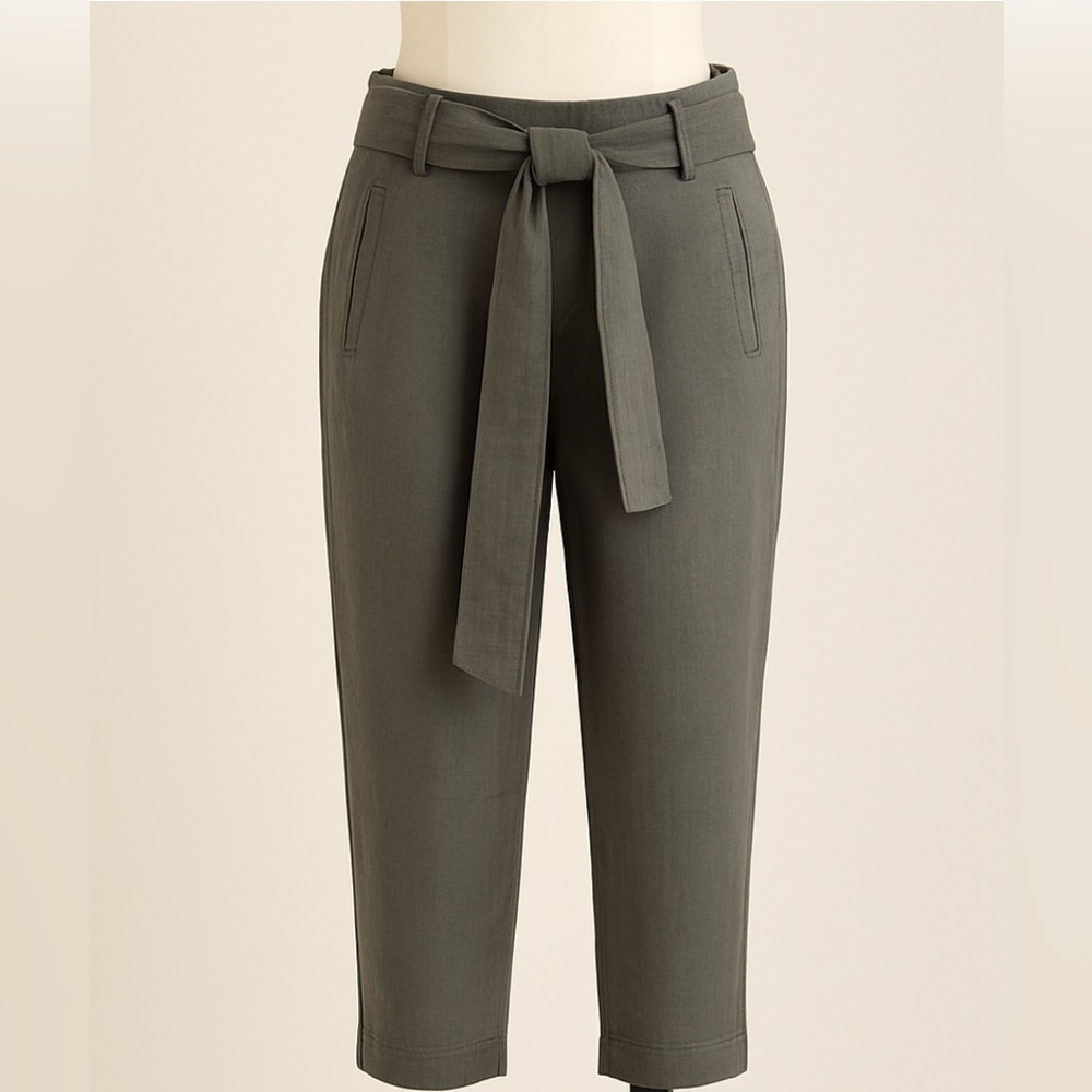 Wilfred linen-blend, tie-waist cropped pants